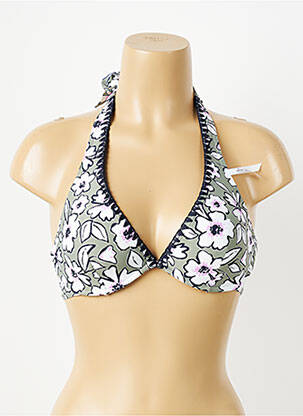 Haut de maillot de bain stretch haut triangles vert ESPRIT femme