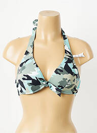 Haut de maillot de bain stretch haut triangles vert ESPRIT femme