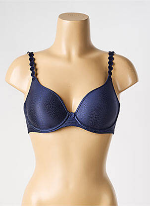 Soutien-gorge effet matière satinée haut soutien-gorge moulé bleu MARIE JO femme