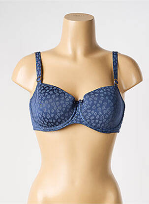 Soutien-gorge effet matière satinée haut soutien-gorge moulé bleu PRIMADONNA femme