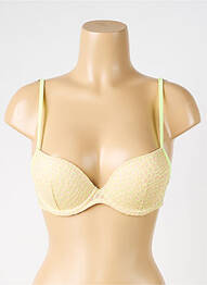 Soutien-gorge effet matière satinée haut soutien-gorge push-up jaune MARIE JO femme