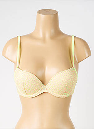 Soutien-gorge effet matière satinée haut soutien-gorge push-up jaune MARIE JO femme