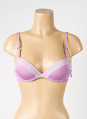 Soutien-gorge effet matière satinée haut soutien-gorge push-up violet MARIE JO femme