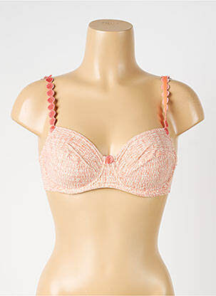 Soutien-gorge effet matière satinée haut soutien-gorge balconnet orange MARIE JO femme