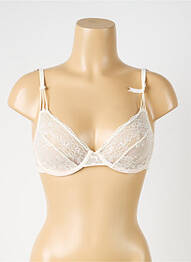 Soutien-gorge légère et transparente haut soutien-gorge emboitant beige EDC femme