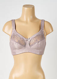 Soutien-gorge sans armature haut soutien-gorge emboitant marron PIEGE femme