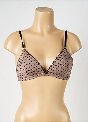 Soutien-gorge sans armature haut soutien-gorge moulé marron BANANA MOON femme