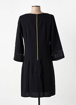 Robe courte manches 3/4 manches 3/4 noir DEVERNOIS femme