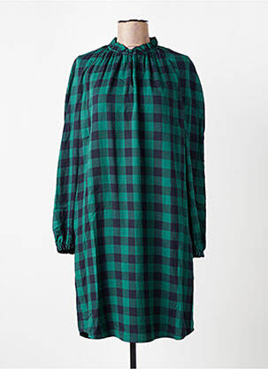 Robe mi-longue manches longues manches longues vert COMPTOIR DES COTONNIERS femme