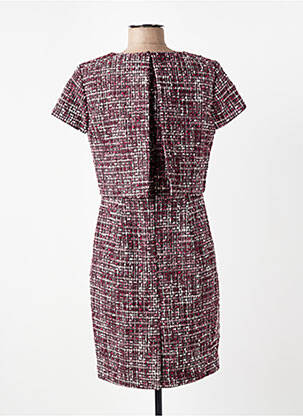 Robe courte fermeture zippée au dos manches courtes rouge BROOKS BROTHERS femme