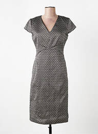 Robe mi-longue manches courtes manches courtes gris BROOKS BROTHERS femme