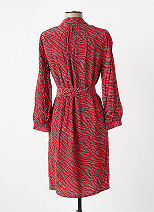 Robe courte manches longues manches longues rouge ONE STEP femme