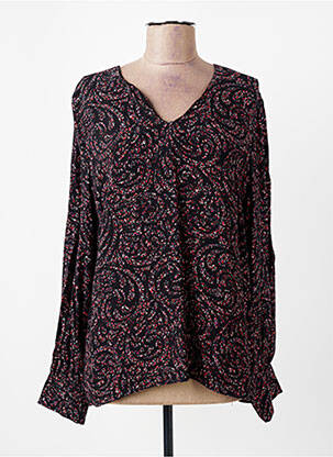 Blouse imprimé fantaisie manches longues noir LA FEE MARABOUTEE femme