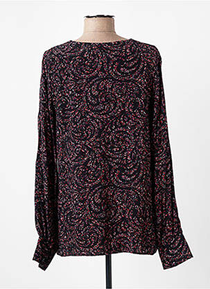Blouse imprimé fantaisie manches longues noir LA FEE MARABOUTEE femme