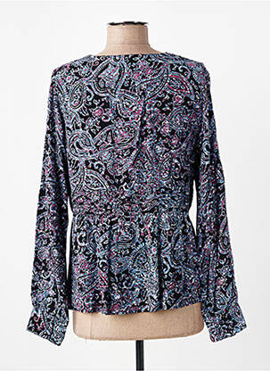 Blouse imprimé fantaisie manches longues noir LA FEE MARABOUTEE femme