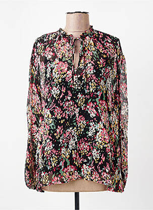 Blouse légère et transparente manches longues noir COMPTOIR DES COTONNIERS femme