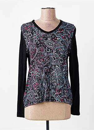 T-shirt manches longues manches longues noir LA FEE MARABOUTEE femme