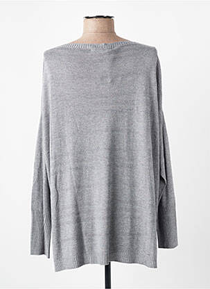 Pull tissage chiné manches longues gris LA FEE MARABOUTEE femme