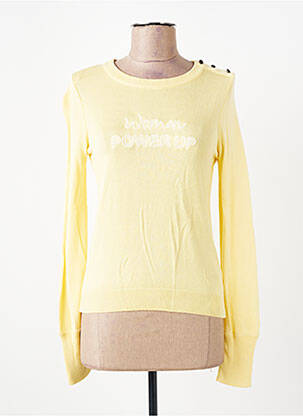 Pull stretch manches longues jaune I.CODE (By IKKS) femme