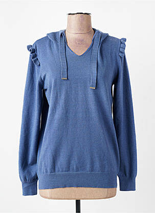 Pull col v manches longues bleu THERMOLACTYL BY DAMART femme