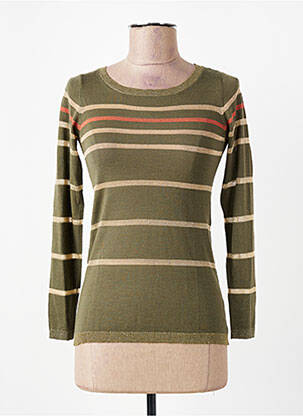 Pull stretch manches longues vert D.SPORT femme