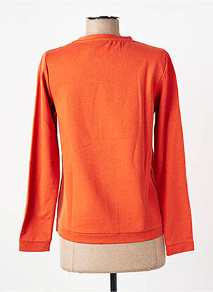 Sweat-shirt broderie manches longues orange DAMART femme