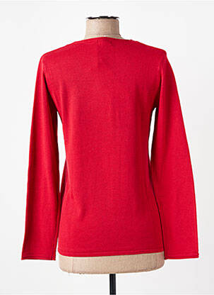 Pull coupe cintrée manches longues rouge THERMOLACTYL BY DAMART femme