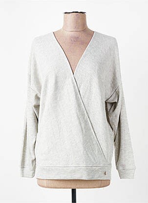 Pull tissage chiné manches longues gris THERMOLACTYL BY DAMART femme