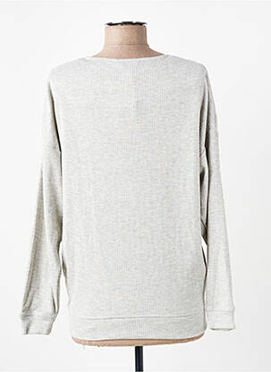 Pull tissage chiné manches longues gris THERMOLACTYL BY DAMART femme