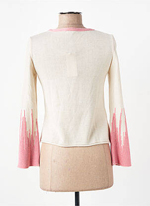 Pull stretch manches longues beige CLAUDIUS femme
