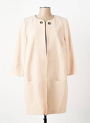 Manteau long coupe cintrée sans capuche rose DEVERNOIS femme