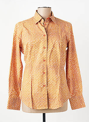Chemisier coupe cintrée manches longues jaune COTON DOUX femme