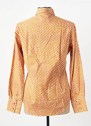 Chemisier coupe cintrée manches longues jaune COTON DOUX femme