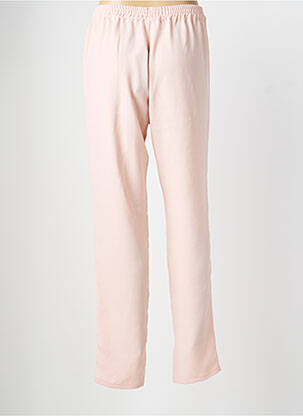 Pantalon droit tissage crêpe taille normale rose DEVERNOIS femme