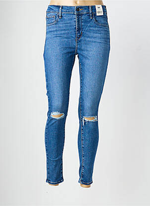 Jeans skinny effet usé délavé taille haute bleu LEVI'S femme
