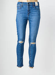 Jeans skinny effet usé délavé taille haute bleu LEVI'S femme