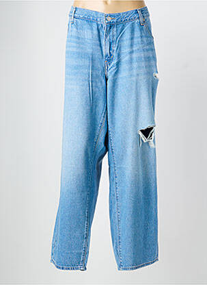 Jeans coupe large effet usé délavé taille normale bleu LEVI'S femme