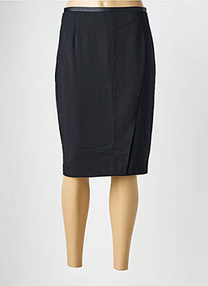 Jupe mi-longue taille à pinces noir DEVERNOIS femme