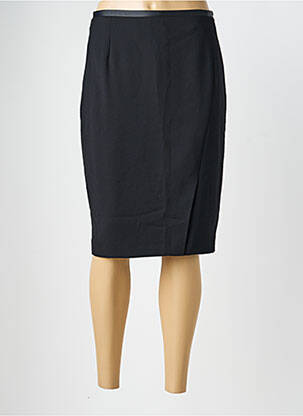 Jupe mi-longue taille à pinces noir DEVERNOIS femme