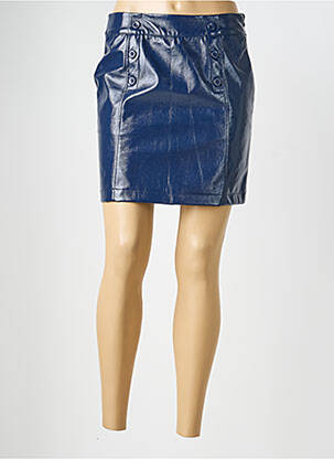 Jupe courte poches bleu LA FEE MARABOUTEE femme