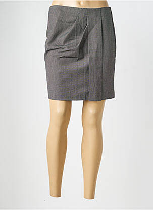 Jupe courte taille à pinces gris IKKS femme