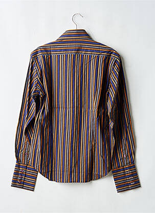 Chemisier coupe cintrée manches longues bleu COTON DOUX femme