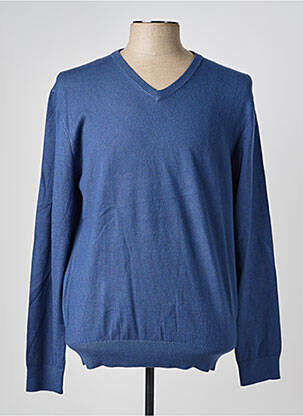 Pull col v manches longues bleu COMPAGNIA DEL CACHEMIRE homme