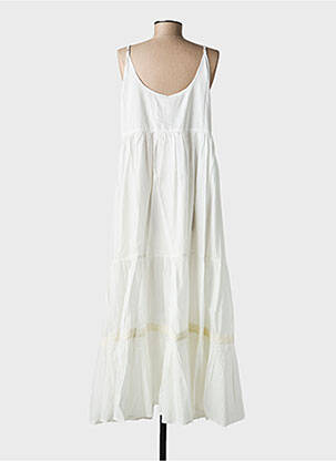 Robe longue coupe évasée fines bretelles blanc RHUM RAISIN femme