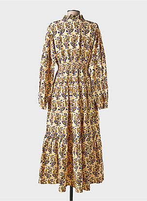 Robe longue tissage popeline manches longues beige RHUM RAISIN femme