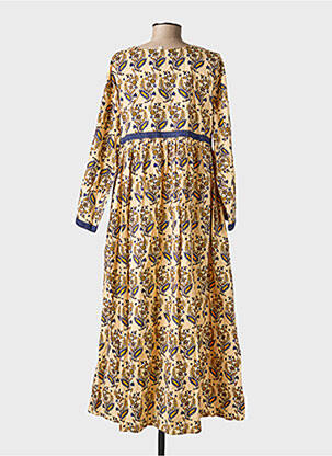 Robe longue manches longues manches longues jaune RHUM RAISIN femme