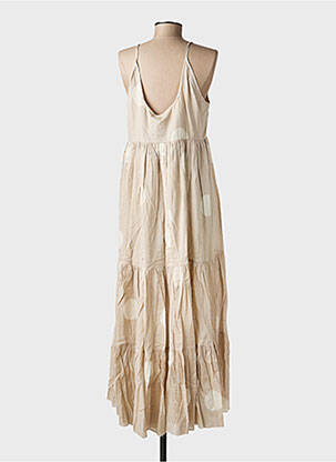 Robe longue coupe évasée fines bretelles beige RHUM RAISIN femme