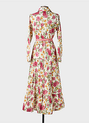 Robe longue tissage popeline manches longues rouge RHUM RAISIN femme