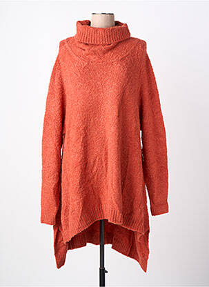 Pull tunique manches longues manches longues orange RHUM RAISIN femme