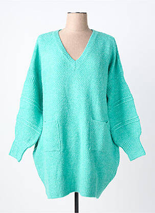 Pull tunique manches longues manches longues bleu RHUM RAISIN femme